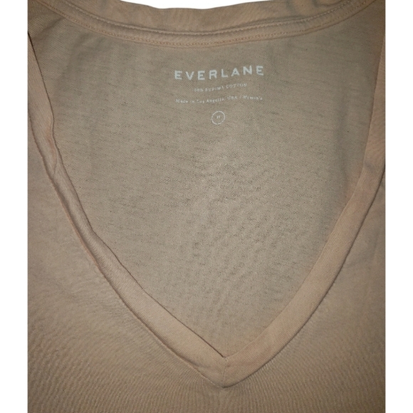 Everlane Slim Sleeve V-Neck Tee- M - Picture 2 of 3